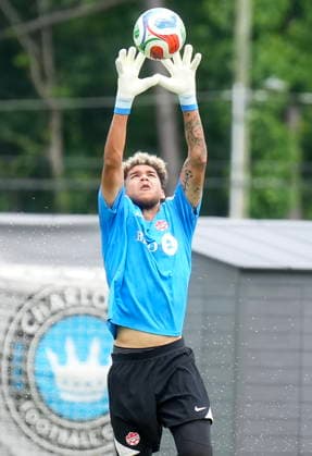 May 27, 2026, Charlotte, Nc, UNITED STATES: Canada goalkeeper Dayne St. Clair makes a save during Team Canada World Cup roster selection camp in Charlotte, N.C., on Wednesday, May 27, 2026. Canada News - May 27, 2026  - ZUMAc35_ 20260527_zaf_c35_188 Copyright: xNathanxDenettex