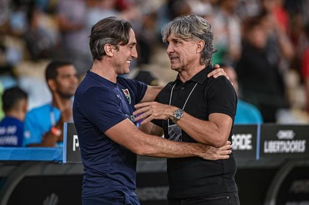 A match valid for the 2026 Copa Libertadores between Fluminense and Deportivo La Guaira. La Guaira - Fluminense coach Luis Zubeldia and La Guaira coach Hector Bidoglio during a match between Fluminense and Deportivo La Guaira, valid for the 2026 Copa Libertadores, at the Maracana stadium, on Wednesday night. .%g Copyright: xJaysonxBragax