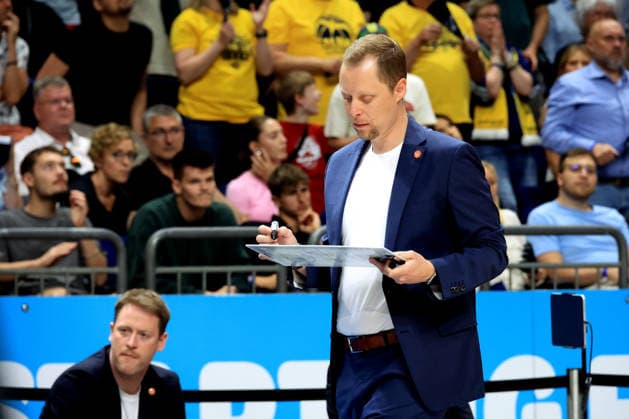 DEU, easyCredit BBL, ALBA vs. Rasta Vechta, 27.05.2026, Uber-Arena, Berlin, DEU, easyCredit BBL, ALBA vs. Rasta Vechta, im Bild Headcoach Christian Held (RASTA Vechta)