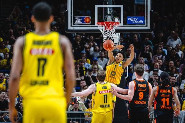 Basketball Berlin 27.05.2026 Saison 2025 2026 EasyCredit BBL 1. Bundesliga Männer, Herren Playoffs Viertelfinale Spiel 5 Alba Berlin - RASTA Vechta Jack Kayil (Alba Berlin, No.07)