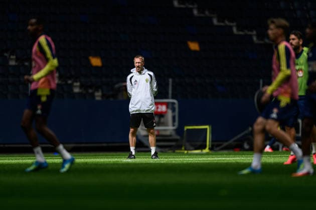 260528 Head coach Graham Potter of the Swedish national football team at a training session on May 28, 2026 in Stockholm. Photo: Johanna Säll BILDBYRAN kod JL JL0620 fotboll football soccer fotball landskamp träning practice training sverige sweden sverige a FIFA World Cup, WM, Weltmeisterschaft, Fussball vm bbeng Copyright: JOHANNAxSÄLL BB260528BB208