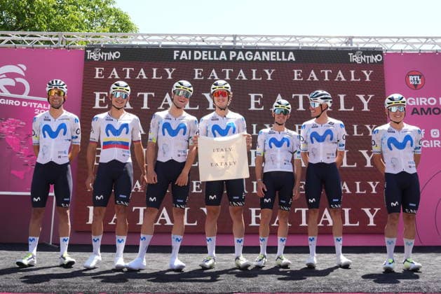 Movistar Team SUPERTEAM during Stage 18 of the Giro d™Italia from Fai della Paganella - Pieve di Soligo Italy, Thursday May 28, 2026  Copyright: xSimonexSpada LaPressex