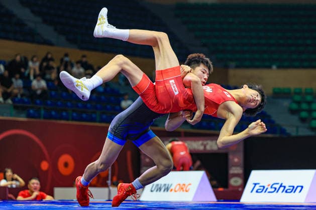 U17, U 17 Wrestling Asian Championships 55kg GR - Zihao Zhang (CHN) df. Raiki Nishimura (JPN)