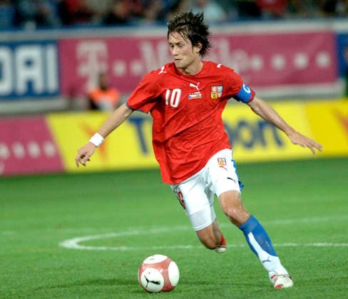 Tomas Rosicky v utkani kvalifikace o postup na fotbalove mistrovstvi Evropy 2008, ktere se hralo 2. zari v Teplicich. (CTKxPhoto SlavekxRuta) CTKPhotoFO02074953  CTKPhotoFO02074953