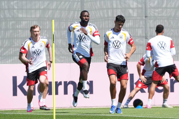 Antonio Rüdiger (Deutschland Germany), Aleksandar Pavlovic (Deutschland Germany) - Herzo Base 28.05.2026: Deutsche Nationalmannschaft, Trainingslager zur WM-Vorbereitung, Home Ground, HerzoBase, World of Adidas, Herzogenaurach