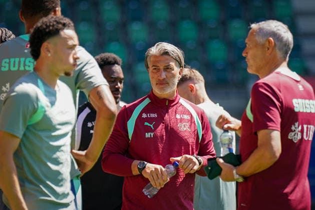 Schweiz: Fussball Schweizer Nationalmannschaft 2026, Training der Schweizer Nationalmannschaft - Kybunpark (St. Gallen): Murat Yakin (Trainer, Switzerland) Copyright: xJOERANxSTEINSIEKx
