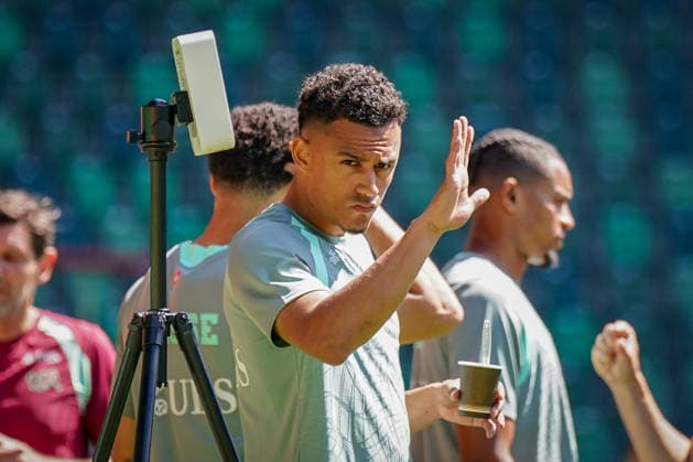 Schweiz: Fussball Schweizer Nationalmannschaft 2026, Training der Schweizer Nationalmannschaft - Kybunpark (St. Gallen): Dan Ndoye (Switzerland, 11) Copyright: xJOERANxSTEINSIEKx