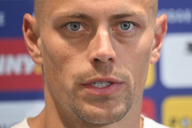 Tomas Holes speaks during the press conference, PK, Pressekonferenz of Czech national football team during the meeting prior to the World Cup in Prague, Czech Republic, May 28, 2026. (CTKxPhoto MichaelaxRihova) CTKPhotoP2026052804169  CTKPhotoP2026052804169
