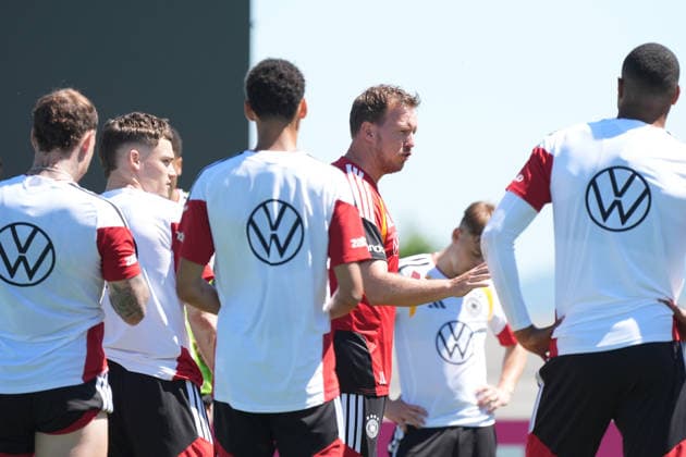 Ansprache Bundestrainer Julian Nagelsmann (Deutschland Germany) - Herzo Base 28.05.2026: Deutsche Nationalmannschaft, Trainingslager zur WM-Vorbereitung, Home Ground, HerzoBase, World of Adidas, Herzogenaurach