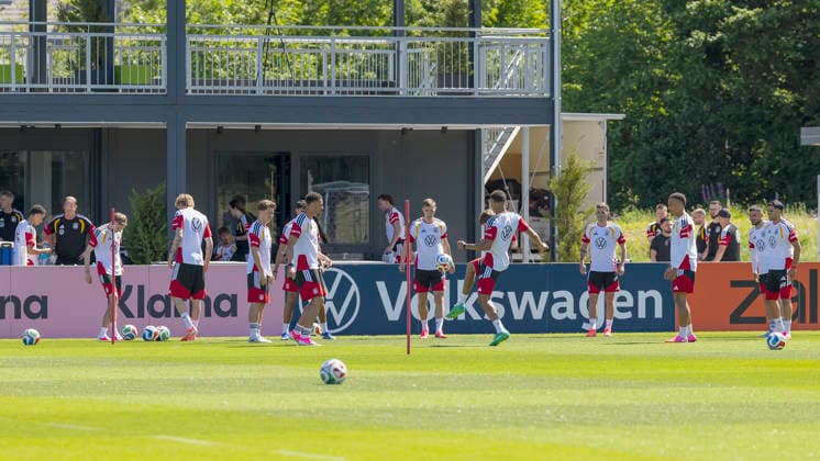 Die Mannschaft während des Trainings im Home Ground Herzogenaurach bei der WM-Vorbereitung, Herzogenaurach, Deutschland, am 28. Mai 2026. during training at the Home Ground Herzogenaurach during World Cup preparation, Herzogenaurach, Germany, on May 28, 2026. Copyright: HMBxMedia xHeikoxBecker