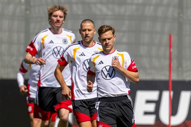 v.l.n.r.: Joshua Kimmich während des Trainings im Home Ground Herzogenaurach bei der WM-Vorbereitung, Herzogenaurach, Deutschland, am 28. Mai 2026. during training at the Home Ground Herzogenaurach during World Cup preparation, Herzogenaurach, Germany, on May 28, 2026. Copyright: HMBxMedia xHeikoxBecker