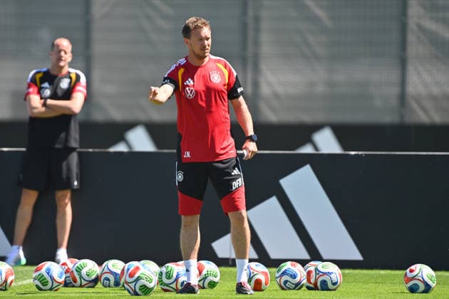 Bundestrainer Julian NAGELSMANN (GER), Gestik,gibt Anweisungen. Deutsche Fussball Nationalmannschaft,WM Vorbereitung, Trainingslager in Herzogenaurach am 28.05.2026.