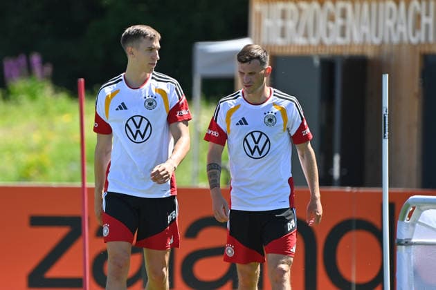 v.li:Nico SCHLOTTERBECK (GER), Pascal GROSS (GER), Deutsche Fussball Nationalmannschaft,WM Vorbereitung, Trainingslager in Herzogenaurach am 28.05.2026.