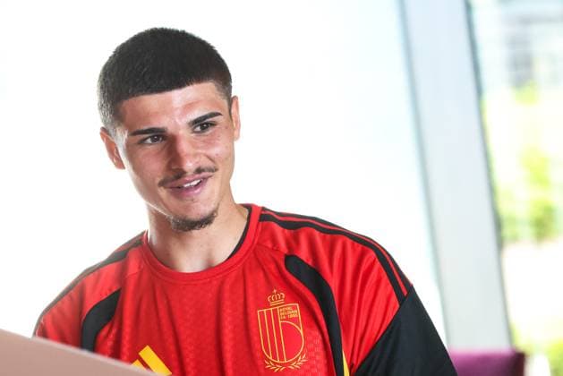Belgium s Matias Fernandez-Pardo pictured after a press conference, PK, Pressekonferenz of Belgian national soccer team Red Devils to announce a new player for the 2026 FIFA World Cup, WM, Weltmeisterschaft, Fussball at the Proximus Basecamp in Tubize, on Thursday 28 May 2026. The 2026 FIFA World Cup will take place in the United States, Mexico, and Canada from 11 06 to 19 07. BRUNOxFAHY  x175263827x