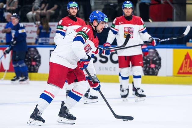 260528 Matej Blumel of Czech Republic ahead of the 2026 IIHF Ice hockey, Eishockey World Championship, WM, Weltmeisterschaft quarterfinal match between Finland and Czech Republic on May 28, 2026 in Zürich. Photo: Jesper Zerman BILDBYRAN kod JZ JZ0735 ishockey ice hockey ishockey-vm 2026 vm 2026 iihf world championship finland tjeckien czech republic bbeng finland Copyright: JESPERxZERMAN BB260528JZ046