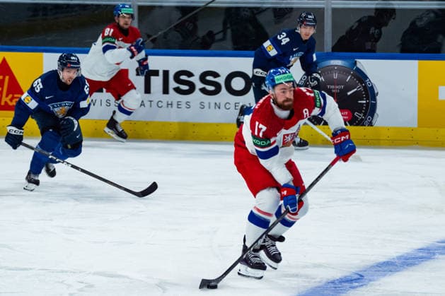 ZURICH, SWITZERLAND - MAY 28: Filip Hronek (Czechia, 17) during build-up play during the Quarter Finals - Match 57 between Finland and Czechia at the IIHF Ice hockey, Eishockey World Championship, WM, Weltmeisterschaft 2026, Swiss Life Arena on May 28, 2026 in Zurich, Switzerland. Zurich Switzerland Copyright: xTimoxSteinx