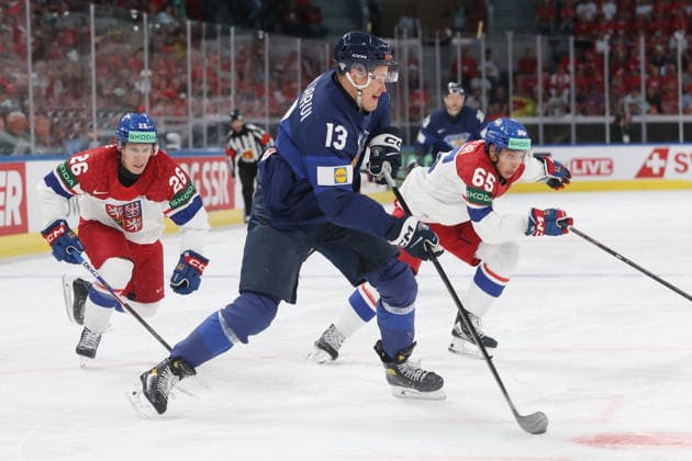 28.05.2026 Swiss Life Arena Zuerich , SCHWEIZ, Herren Eishockey IIHF World Championship, WM, Weltmeisterschaft Zurich 2026 Viertelfinal FIN - CZE Jesse Puljujaervi (FIN) vorbereitung zum Treffer zum 1:0