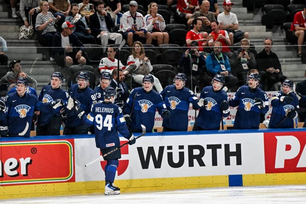 ZURICH, SWITZERLAND - MAY 28: Konsta Helenius of Finland celebrates his goal during the 2026 IIHF Ice hockey, Eishockey World Championship, WM, Weltmeisterschaft Switzerland game between Finland and Czechia at Swiss Life Arena on May 28, 2026 in Zurich, Zurich. Zurich Swiss Life Arena Zurich Switzerland Copyright: xJustPictures.ch AndreaxBrancax jp-en-EuSpIm-JP7_ANB_FinCze_28052026_0491