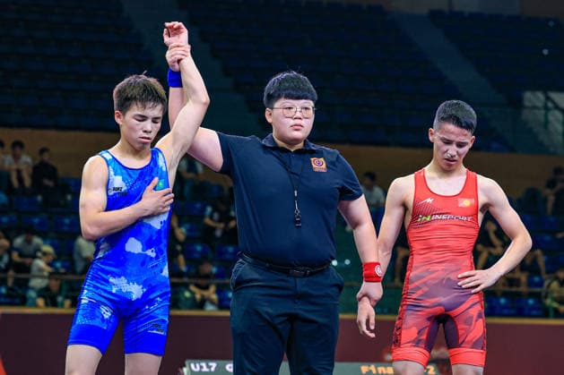U17, U 17 Wrestling Asian Championships 51kg GR - Kuanyshbek Zhangazhol (KAZ) df. Arsen Maksatbekovich Sharapov (KGZ)
