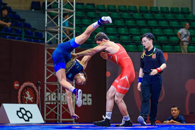 U17, U 17 Wrestling Asian Championships 55kg GR - Asilbek Karimov (UZB) df. Diyar Amanali (KAZ)