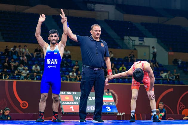 U17, U 17 Wrestling Asian Championships 55kg GR - Vahid Morteza Ashiri (IRI) df. Syimyk Gulchoroevich Askarov (KGZ)
