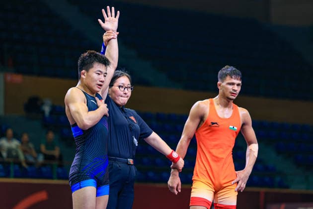 U17, U 17 Wrestling Asian Championships 55kg GR - Zihao Zhang (CHN) df. Hariom Hariom (IND)