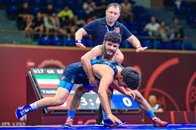 U17, U 17 Wrestling Asian Championships 60kg GR - Amirreza Saeid Tahmasbpourmarzouni (IRI) df. Baiel Aibekovich Zhamalidinov (KGZ)