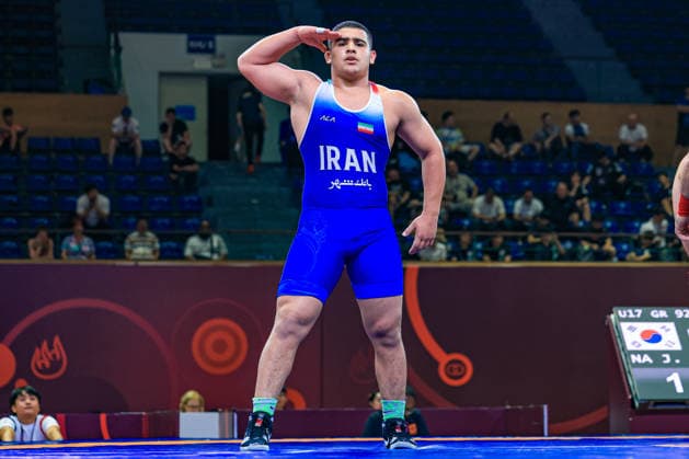U17, U 17 Wrestling Asian Championships 92kg GR - Amirreza Ghasem Mehritalarposhti (IRI)