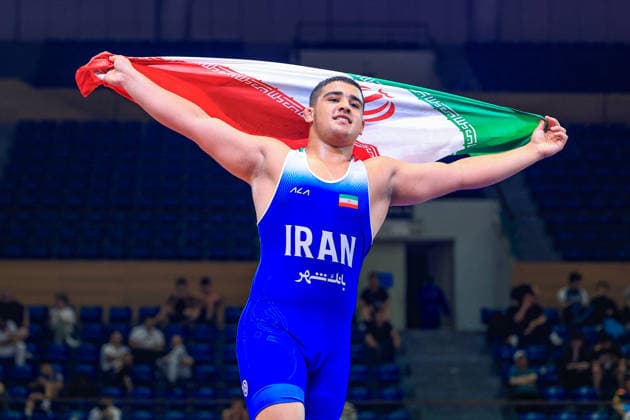 U17, U 17 Wrestling Asian Championships 92kg GR - Amirreza Ghasem Mehritalarposhti (IRI)
