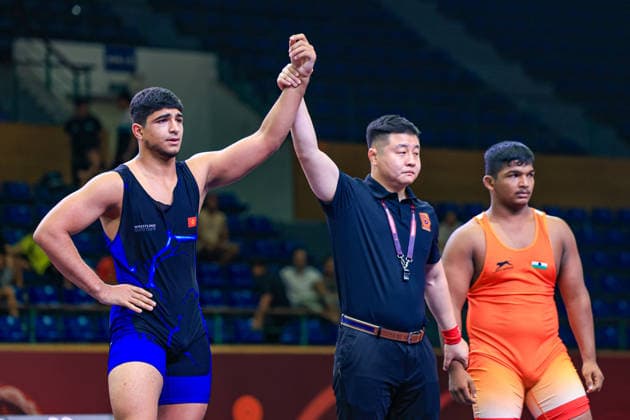 U17, U 17 Wrestling Asian Championships 92kg GR - Khasan Barzanievich Gasanov (KGZ) df. Hanamanth Vittal Kempannavar (IND)