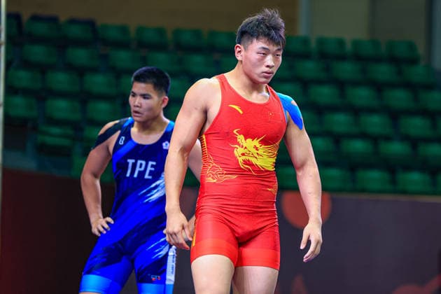 U17, U 17 Wrestling Asian Championships 92kg GR - Xirui Wang (CHN) df. Cheng En Wu (TPE)