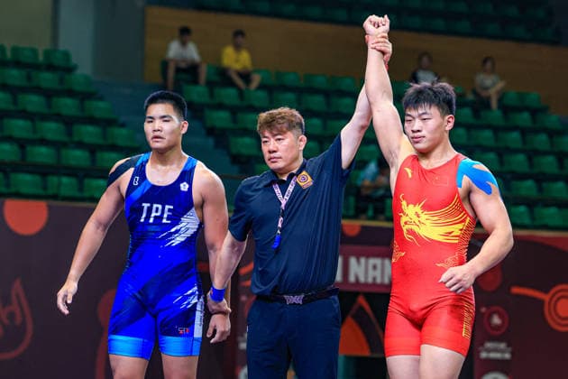 U17, U 17 Wrestling Asian Championships 92kg GR - Xirui Wang (CHN) df. Cheng En Wu (TPE)