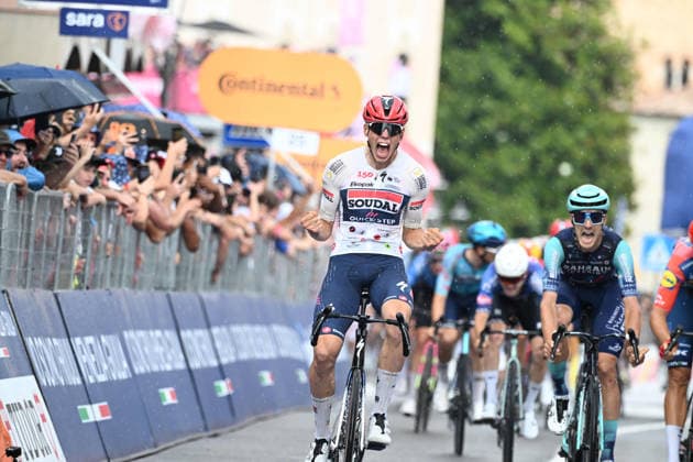 28-05-2026 Giro D italia; Tappa 18 Fai Della Paganella - Pieve Di Soligo; 2026, Soudal - Quick Step; 2026, Bahrain Victorious; Magnier, Paul; Zambanini, Edoardo; Pieve Di Soligo; 
