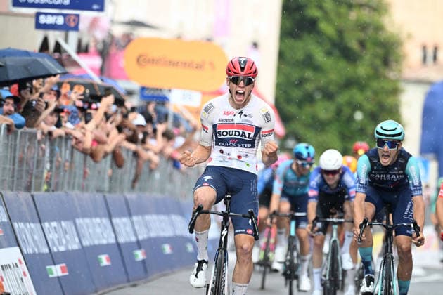 28-05-2026 Giro D italia; Tappa 18 Fai Della Paganella - Pieve Di Soligo; 2026, Soudal - Quick Step; 2026, Bahrain Victorious; Magnier, Paul; Zambanini, Edoardo; Pieve Di Soligo; 