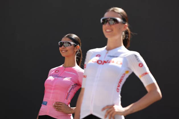 May 28, 2026, Fai Della Paganella, Trentino South Tyrol, Italy: Miss Pink and White Jersey during the 2026 Giro d Italia UCI Cycling race - Stage 17. Fai della Paganella, Italy, May 28, 2026