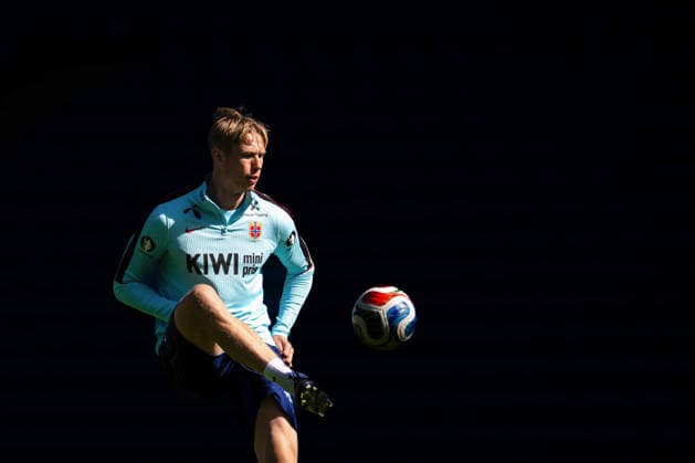 260528 Torbjorn Lysaker Heggem of the Norwegian national football team during a training session on May 28, 2026 in Oslo. Photo: Vegard Grott BILDBYRAN kod VG VG0926 bbeng fotball football soccer fotboll norge norway trening träning training practice Copyright: VEGARDxGRoTT BB260528VG018