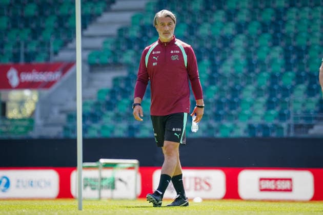 Schweiz: Fussball Schweizer Nationalmannschaft 2026, Training der Schweizer Nationalmannschaft - Kybunpark (St. Gallen): Murat Yakin (Trainer, Switzerland) Copyright: xJOERANxSTEINSIEKx