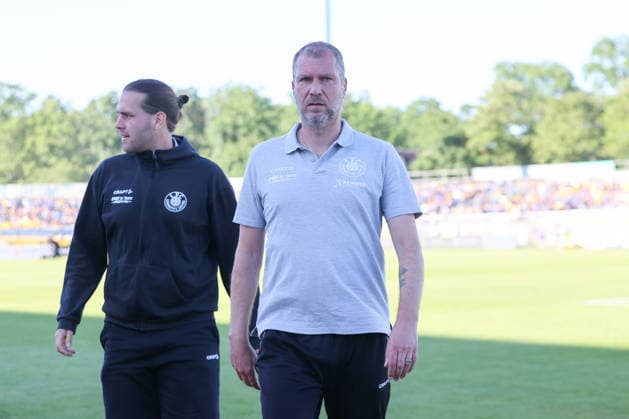 28.05.2026, xtgx, Fussball Aufstiegsspiele zur 3. Liga, 1. FC Lokomotive Leipzig - FC Würzburger Kickers, v.l. Jochen Seitz (Lok Leipzig, Trainer) (DFL DFB REGULATIONS PROHIBIT ANY USE OF PHOTOGRAPHS as IMAGE SEQUENCES and or QUASI-VIDEO) Leipzig