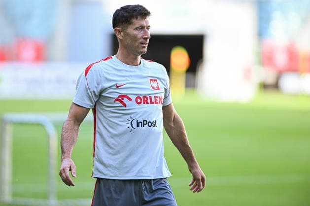 28.05.2026 Wroclaw Konferencja prasowa i trening reprezentacji Polski w pilce noÅ¼nej - press conference, PK, Pressekonferenz and of the Poland national football team and training session during the national camp. Persons shown: Robert Lewandowski fot. Antoni Dec Arena Akcji NEWSPIX.PL --- newspix.pl POLAND OUT! 
