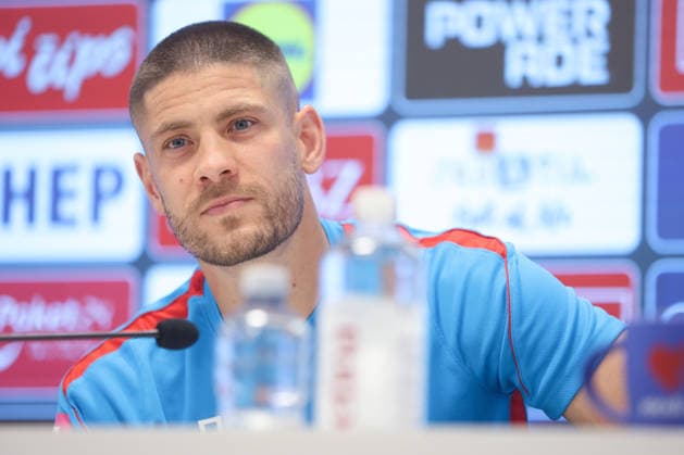 Croatia national football team press conference, PK, Pressekonferenz Andrej Kramaric speaks during a Croatia national football team press conference at the Rujevica Stadium in Rijeka, Croatia, on May 28, 2026, ahead of friendly matches against Belgium and Slovenia as part of the team s pre-World Cup training.  NelxPavletic PIXSELL