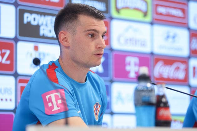 Croatia national football team press conference, PK, Pressekonferenz Dominik Livakovic speaks during a Croatia national football team press conference at the Rujevica Stadium in Rijeka, Croatia, on May 28, 2026, ahead of friendly matches against Belgium and Slovenia as part of the team s pre-World Cup training.  NelxPavletic PIXSELL