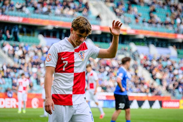 UEFA Under-17 European Championship, EM, Europameisterschaft Estonia 2026 Luka Bartolovic in action during the UEFA Under-17 European Championship Group-A match between Estonia U-17 vs Croatia U-17 national teams, Tallinn Estonia 28.05.2026 Tallinn A Le Coq Arena Estonia Copyright: xMaurixLevandix