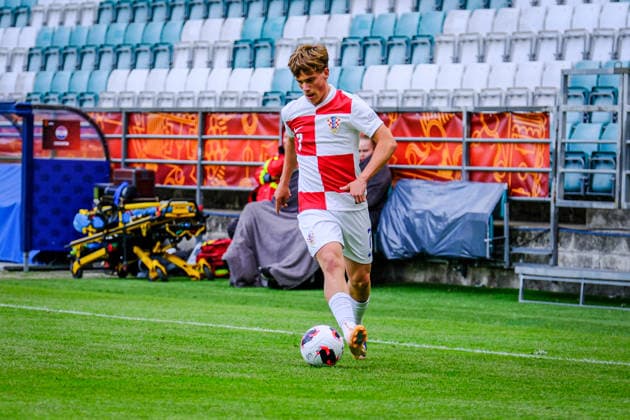 UEFA Under-17 European Championship, EM, Europameisterschaft Estonia 2026 Luka Bartolovic in action during the UEFA Under-17 European Championship Group-A match between Estonia U-17 vs Croatia U-17 national teams, Tallinn Estonia 28.05.2026 Tallinn A Le Coq Arena Estonia Copyright: xMaurixLevandix