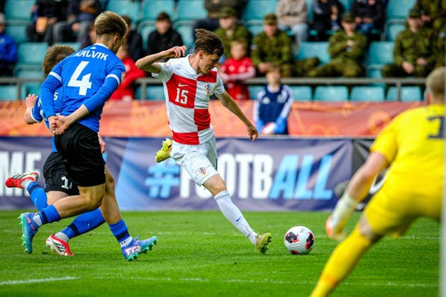 UEFA Under-17 European Championship, EM, Europameisterschaft Estonia 2026 Ivan Paunovic in action during the UEFA Under-17 European Championship Group-A match between Estonia U-17 vs Croatia U-17 national teams, Tallinn Estonia 28.05.2026 Tallinn A Le Coq Arena Estonia Copyright: xMaurixLevandix