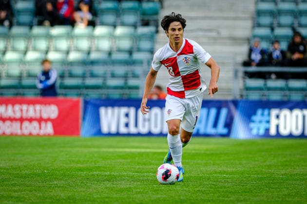 UEFA Under-17 European Championship, EM, Europameisterschaft Estonia 2026 Dino Beader Trajanovski in action during the UEFA Under-17 European Championship Group-A match between Estonia U-17 vs Croatia U-17 national teams, Tallinn Estonia 28.05.2026 Tallinn A Le Coq Arena Estonia Copyright: xMaurixLevandix