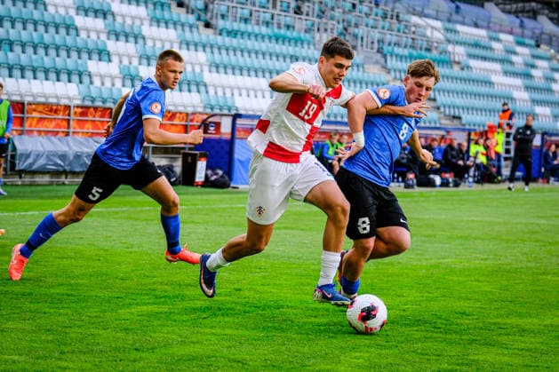 UEFA Under-17 European Championship, EM, Europameisterschaft Estonia 2026 Jakov Dedic in action during the UEFA Under-17 European Championship Group-A match between Estonia U-17 vs Croatia U-17 national teams, Tallinn Estonia 28.05.2026 Tallinn A Le Coq Arena Estonia Copyright: xMaurixLevandix