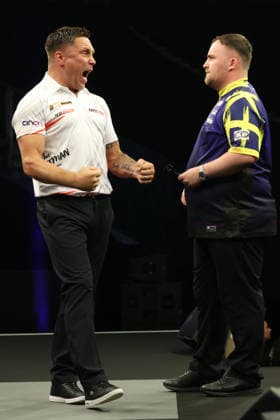 BetMGM Premier League Darts 28MAY26 Luke Littler during the BetMGM Premier League darts at the O2 Arena, London, UK on 28 May 2026. London O2 Arena London UK Editorial use only , Copyright: xChrisxSargeantx PSI-24296-0019