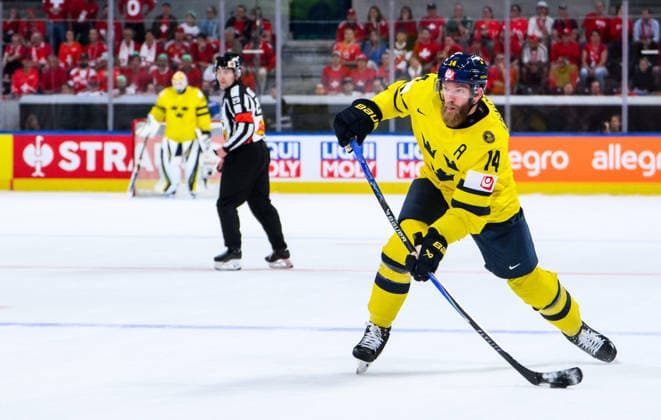 260528 Mattias Ekholm of Sweden during the 2026 IIHF Ice hockey, Eishockey World Championship, WM, Weltmeisterschaft quarterfinal match between Switzerland and Sweden on May 28, 2026 in Zürich. Photo: Jesper Zerman BILDBYRAN kod JZ JZ0733 ishockey ice hockey ishockey-vm 2026 vm 2026 iihf world championship kvartsfinal quarterfinal quarterfinals switzerland schweiz sverige sweden bbeng Copyright: JESPERxZERMAN BB260528JZ125