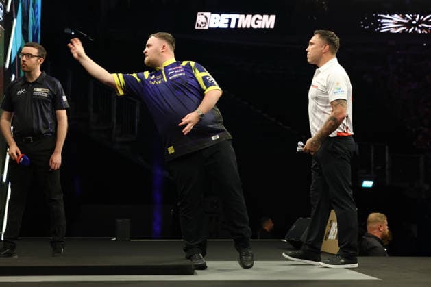 BetMGM Premier League Darts 28MAY26 Luke Littler during the BetMGM Premier League darts at the O2 Arena, London, UK on 28 May 2026. London O2 Arena London UK Editorial use only , Copyright: xChrisxSargeantx PSI-24296-0027