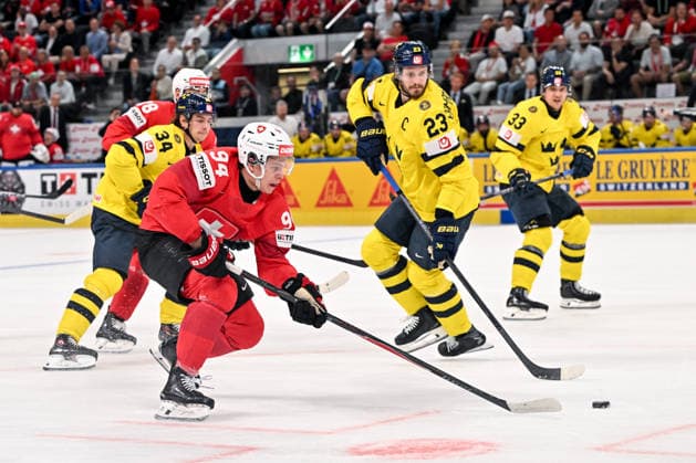 ZURICH, SWITZERLAND - MAY 28: Attilio Biasca of Switzerland in action during the 2026 IIHF Ice hockey, Eishockey World Championship, WM, Weltmeisterschaft Switzerland game between Switzerland and Sweden at Swiss Life Arena on May 28, 2026 in Zurich, Zurich. Zurich Swiss Life Arena Zurich Switzerland Copyright: xJustPictures.ch AndreaxBrancax jp-en-EuSpIm-JP7_ANB_FinCze_28052026_1788